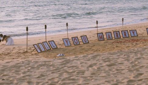 沙滩求婚